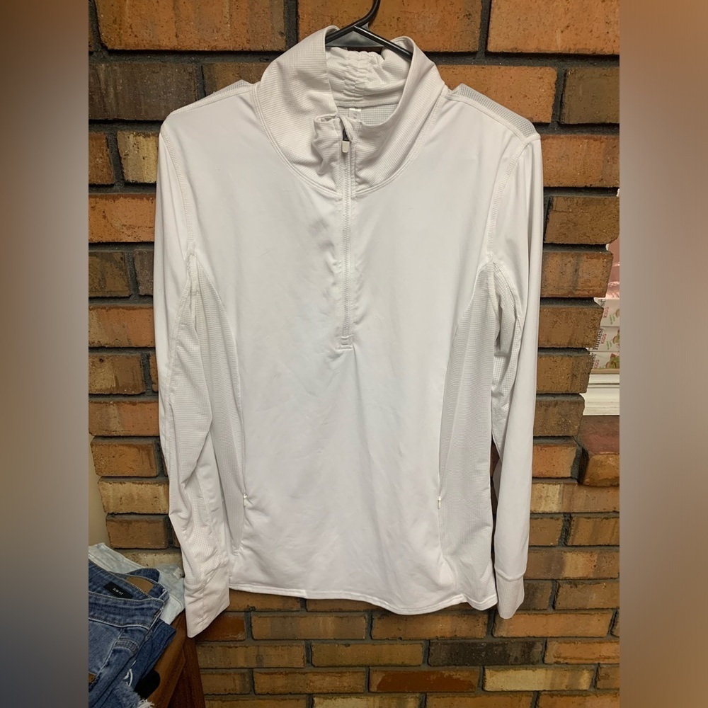 Women’s Fabletics White Quarter-Zip Pullover